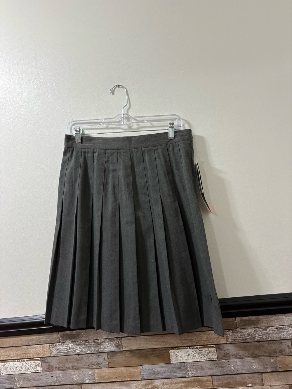 Women’s Sag Harbor Dark Charcoal Pleated A-Line Skirt Size 14 NWT